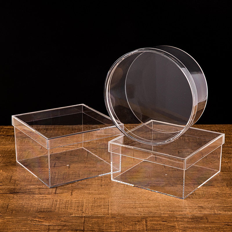 High-End Thickeneded Plastic Transparent Box Gift Gift Cosmetics Wedding Souvenir Acrylic Packaging Display Box Large - Image 4